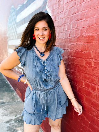 Winona Denim Romper