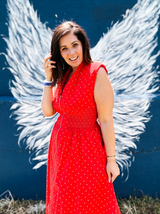 Ruby June Zip Front Midi Dress