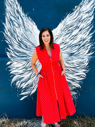 Ruby June Zip Front Midi Dress