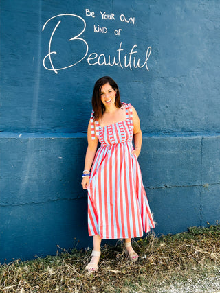 Betsy Rose Stripe Midi Dress