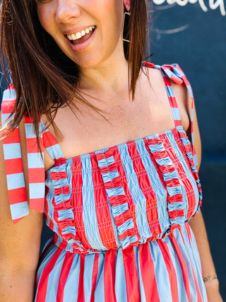 Betsy Rose Stripe Midi Dress