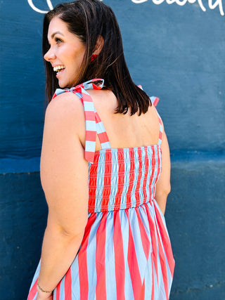 Betsy Rose Stripe Midi Dress