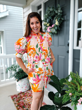 Magnolia Floral Mini Dress