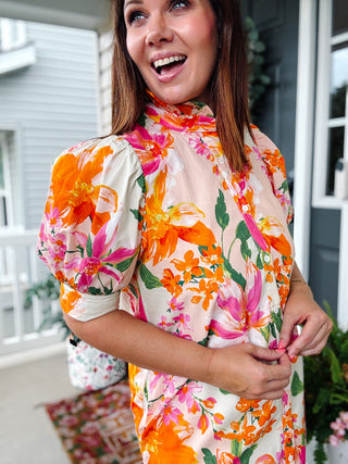 Magnolia Floral Mini Dress