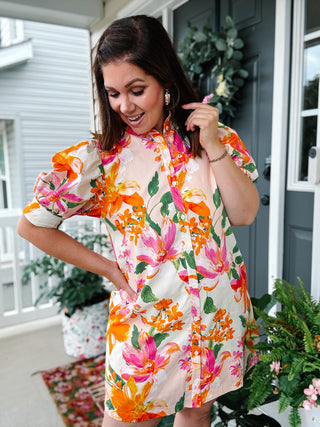 Magnolia Floral Mini Dress