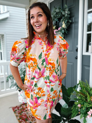 Magnolia Floral Mini Dress