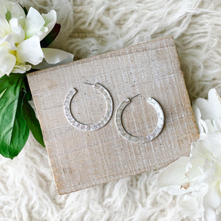 Bea Hoop Earrings - Silver