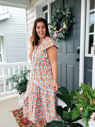 Karlie Zinnia Floral Midi Dress