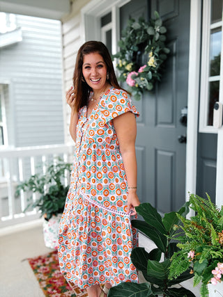 Karlie Zinnia Floral Midi Dress
