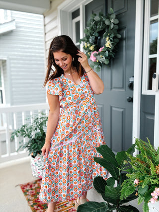 Karlie Zinnia Floral Midi Dress