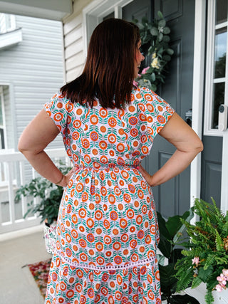 Karlie Zinnia Floral Midi Dress