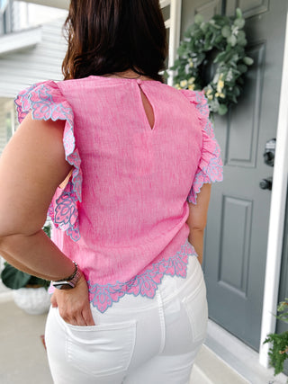 THML Celia Embroidered Top